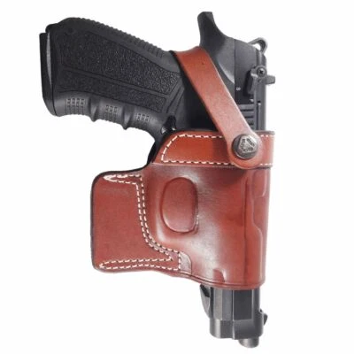 Fast Draw Outside The Waist Band OWB Carry Handmade Leather Gun Holster - Image 1 of 4