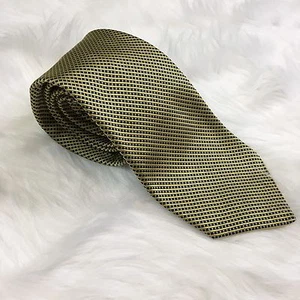 BROOKS BROTHERS 346 Pure Silk Tie Navy & Yellow - Picture 1 of 6