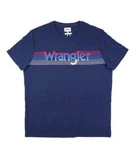 Nueva Camiseta Wrangler Born Ready Racing Rayas Logo Para Hombre Tallas 100% Algodón  - Imagen 1 de 4