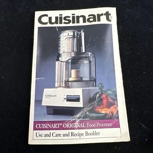 Cuisinart Original Food Processor Manual / Booklet Recipe 1995 - Picture 1 of 2