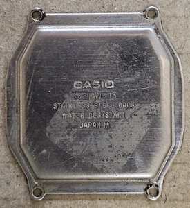 Casio 308 AW-15 Tapa case back cover stainless steel Japan - Imagen 1 de 2