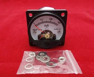 1 Stück DC 0-300MA Analog Amperemeter Panel AMP Strommesser SO45 Ausschnitt 45 mm - Bild 1 von 5