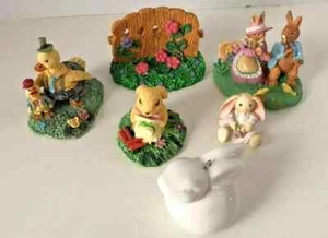 Coniglietto Pasqua Primaverile Coniglio e Anatra Villaggio Vacanze Accessori Decorazioni Casa - Foto 1 di 3