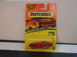 MATCHBOX SUPERFAST 1-75 MB10 DODGE VIPER RT/10 MINT ON USA SEALED CARD NEW! NOS - Picture 1 of 1