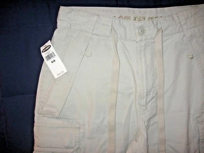 NEW OLD NAVY CARGO SHORTS SZ 28 X 10" MENS STONE BEIGE ALL COTTON NWT $25 - Image 1 of 4