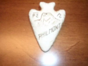 Philmont Pfeilspitze mit Zahn der Zeit Design, gegossen bemalt Halstuch Schieber - Bild 1 von 2