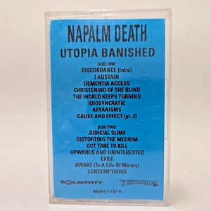 Napalm Death Utopia Banished Promo Cassette 1991 Relativity 88561-1127-4 - Picture 1 of 24