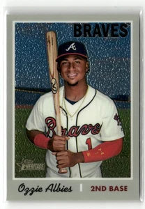 Topps Heritage #THC-436 2019 Ozzie Albies cromo #/999 Braves SP - Imagen 1 de 2