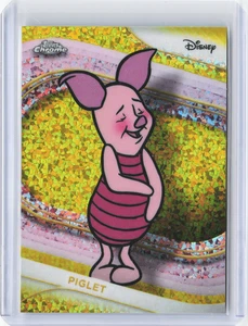 2025 Topps Chrome Disney Piglet Mini Yellow Diamonds Refractor - Picture 1 of 2