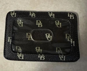 Dooney & Bourke Ausweisetui mit Monogramm ~ schön ~ schwarz - Bild 1 von 1