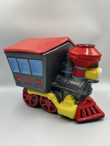 Vintage 1980s Choo Choo Train Cookie Jar Rare Mid Century Modern - Picture 1 of 17