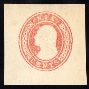 US Scott U11 Mint NG Cut Square 1854 6 Cents red Lot D080 bhmstamps - Picture 1 of 2