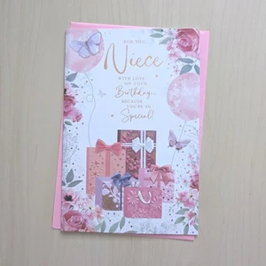 NIECE Birthday Card 9"x6" Parcels Female Ladies Women Adult - Picture 1 of 3