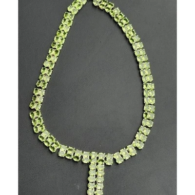 925 STERLING SILVER AND PERIDOT STATEMENT NECKLACE SKY - Image 1 of 4