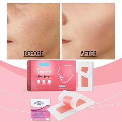 20PCS Facial Wax Strips For Hair Removal, Facial Hair For Women, Removal G5A5 - Image 1 of 4