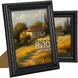 8x10 Picture Frame with Real Glass, Ornate Vintage 8 x 10 Photo Frames for Wa... - Picture 1 of 5