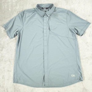 Outdoor Research Shirt Mens Large Gray Astroman Air Short Sleeve Stretch 300940 - Picture 1 of 13
