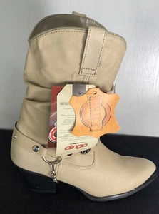 Dingo Vintage 80s Reproduction Western Pigskin Leather Slouch Cowgirl Boots 8.5 - Picture 1 of 11