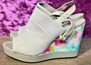 GEOX Respira JANIRA Taupe Leather Slingback Wedge Sandals UK5/EU38 BNIB RRP£115 - Picture 1 of 16