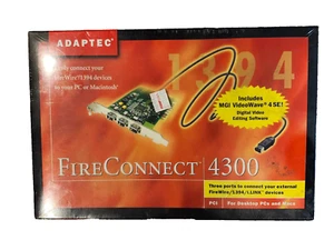 Adaptec FireConnect 4300 PCI Firewire/1394 Adapter Card for PC or MAC - Picture 1 of 5