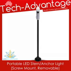 PORTABLE QUICK-RELEASE 650MM SMALL BOAT/KAYAK LED POLE STERN ANCHOR LIGHT - Picture 1 of 2