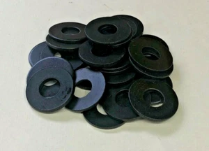 (100) Arandelas planas de 1/4 y 6 mm USS óxido negro NEGRO (3/4 OD x 0,343 ID x 1/16) - Imagen 1 de 3