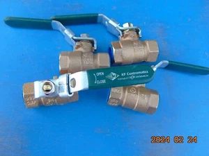 (1) NEW KF CONTROMATICS 1/2" Threaded Bronze Ball Valve 600 CWP - Picture 1 of 1