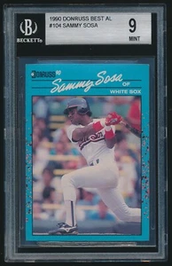 1990 Donruss Best of the AL rookie #104 Sammy Sosa rc blue BGS 9 Mint - Picture 1 of 2