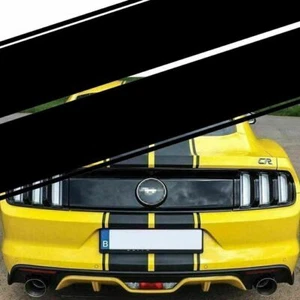 Calcomanía pegatina negra de doble raya de carreras carrocería completa con capucha a techo para Ford Mustang - Imagen 1 de 12
