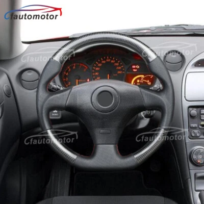 Real Carbon Fiber Steering Wheel for 1998-2003 Toyota Supra MK4 JZA80 CELICA BZR - Image 1 of 4