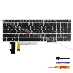 US Tastatur mit Hintergrundbeleuchtung Silber für Lenovo Thinkpad T15 Gen1 T15 Gen2 P15S Gen1 Gen2 - Bild 1 von 6