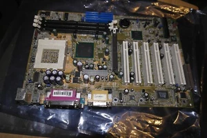 Socket 370 ATX motherboard AGP PCI Audio IDE FDD DFI CS62-tc - Imagen 1 de 13