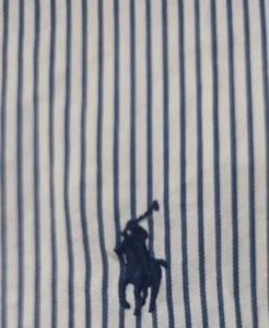 Ralph Lauren Striped Shirt Button Down Blue White Cotton Pony Long Sleeve 3XB - Picture 1 of 24