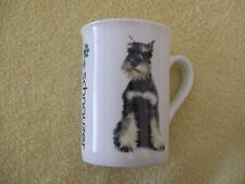 Schnauzer coffee cup two tone gray and white dog