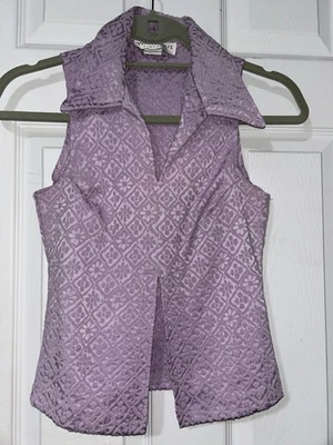 Younique винтажный фиолетовый резинке блузка с вырезом воротник размер M - Изображение 1 из 4