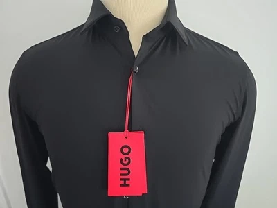 HUGO BOSS Performance KENNO 02 001 NEW Men's Fitted CASUAL SHIRT Sz 16.5/42 - Image 1 of 4