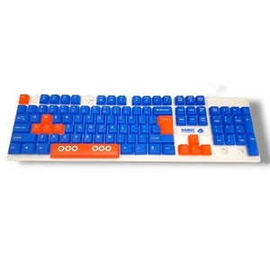 2021 SAKAR - Sonic The Hedgehog Gaming Keyboard LED Backlit Blue Red Transparent - Picture 1 of 2
