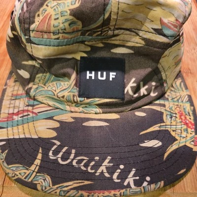 De colección HUF 5 Paneles Sombrero Gorra Adulto Hawiano Floral Algodón Patín Prendas para la cabeza Foto 1 de 4