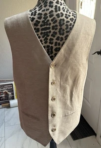 Chaleco Traje Joseph Abboud Para Hombre Talla M Chaleco 5 Botones Informal Mezcla de Lino - Imagen 1 de 10