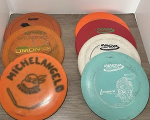 Disc Golf Lot Of 7 Used Discs- Innova, Orion, Franklin & Michelangelo - Picture 1 of 9