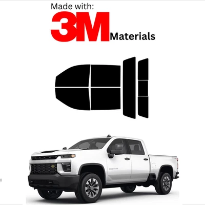 Tinte de ventana precortado para Chevrolet Slvrdo 2500 4 puertas 20-25 cerámica hecho con 3M Foto 1 de 4