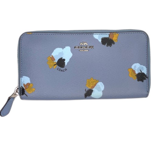 Portafoglio Coach Fisarmonica Zip Field Flora Stampa Rivestito Tela Stile F86859