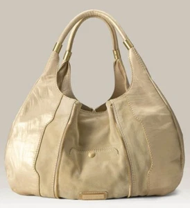 AUTH JIMMY CHOO MANDAH MEDIUM EXPANDABLE HOBO BEIGE METALLIC RET$1635 BARGAIN - Picture 1 of 12