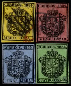 España Serie 1854 4 sellos / Bonita US 28/31 - Picture 1 of 1