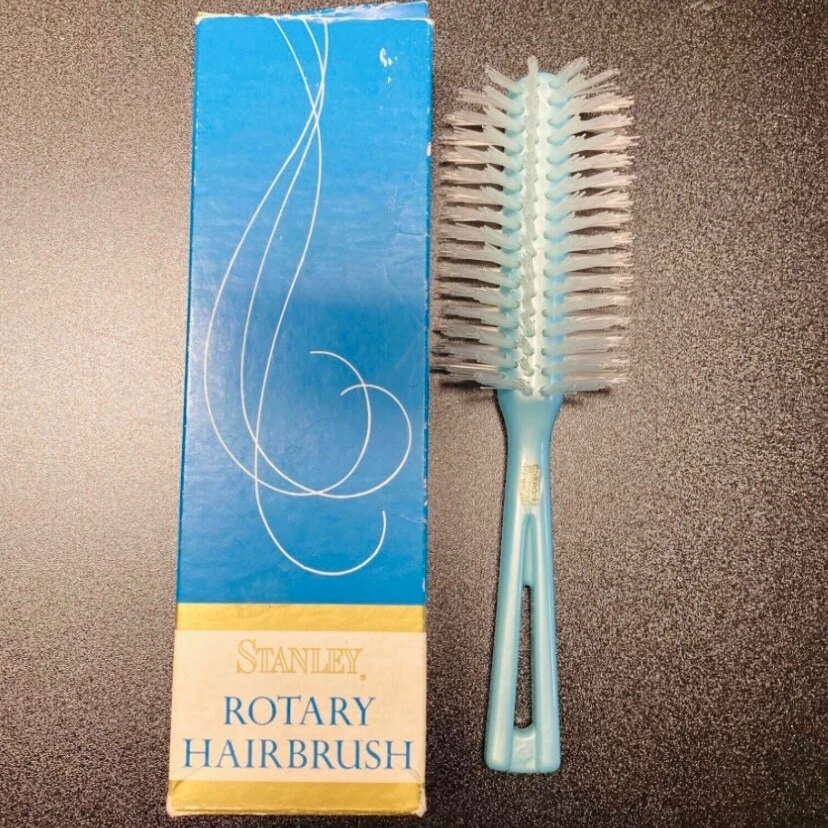 NUEVO Cepillo de Pelo Vintage STANLEY ROTARY #4035 Media Luna Media Redonda AZUL Nylon Nuevo de Lote Antiguo Foto 1 de 4