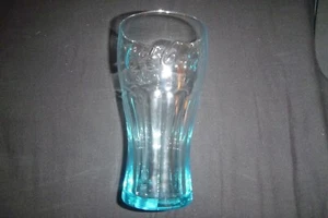 Libbey 16 oz Coca Cola Azul Contorneado Bebida Soda Pop Coca Vaso Usado - Imagen 1 de 4