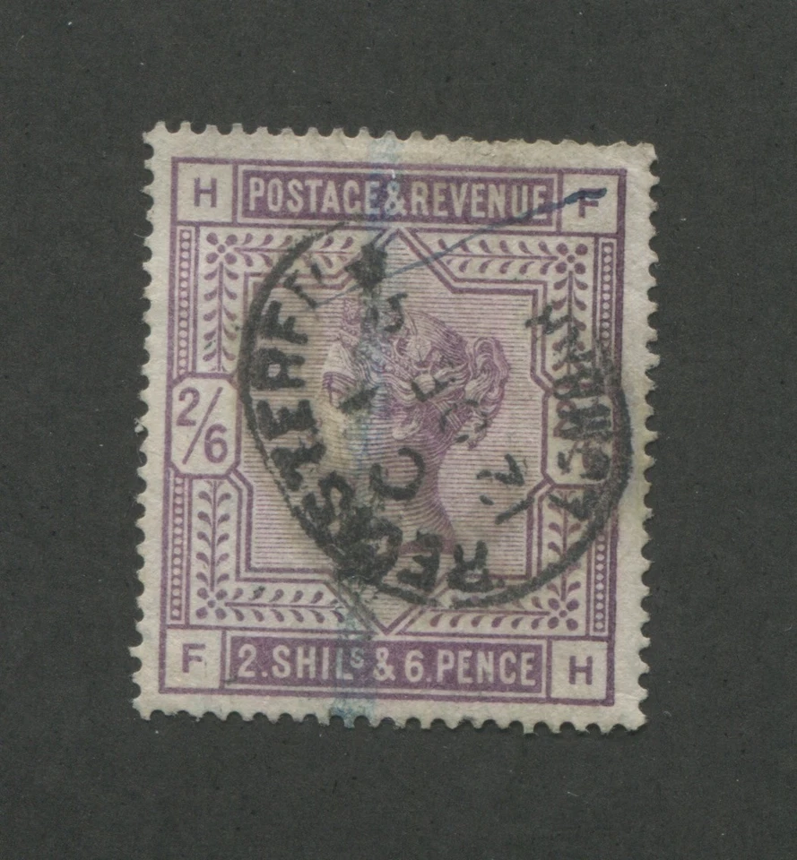 1883 Great Britain Stamp #96 2sh6p Used Very Fine Full Postal Cancel - Image 1 of 1