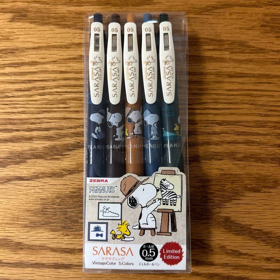 SARASA Snoopy Gel Ballpoint Pen 5 Color Set Sarasa Clip ZEBRA Limited
