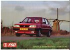 FSO Caro Hatchback Preview 1993-94 Rynek brytyjski Broszura sprzedaży z pojedynczym arkuszem 