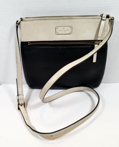 Kate Spade Grove Street Rima Black and Ivory Leather Crossbody Bag - Picture 1 of 12
